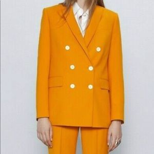 NWT Zara Women’s Double Breasted Marigold Jacket